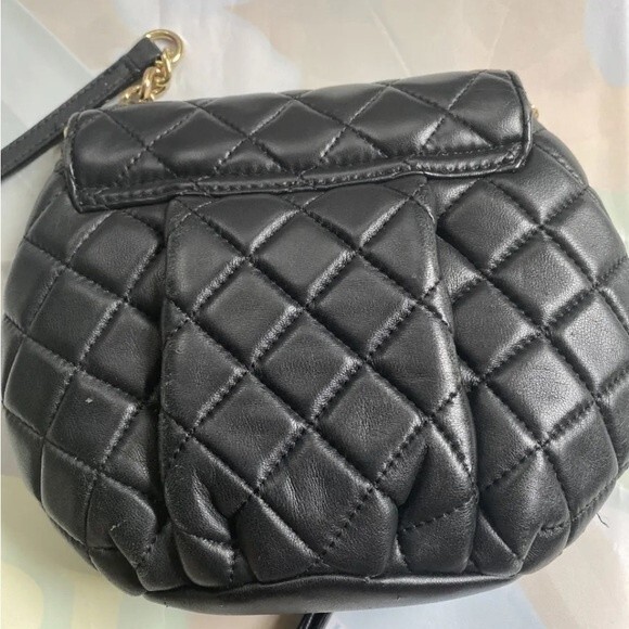 CALVIN KLEIN QUILTED FAUX LEATHER CROSS BODY PURSE SMALL BAG Black - Picture 3 of 10